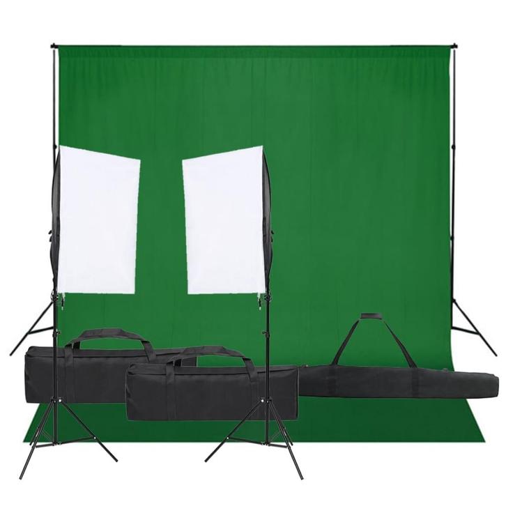 vidaXL Fotostudioset met verlichtingsset en achtergrond, Audio, Tv en Foto, Fotografie | Fotostudio en Toebehoren, Nieuw, Verzenden