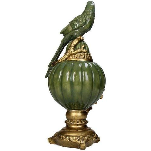 Beeld, Large Classic Parrot on Vase - 29 cm - polysteen, Antiek en Kunst, Curiosa en Brocante