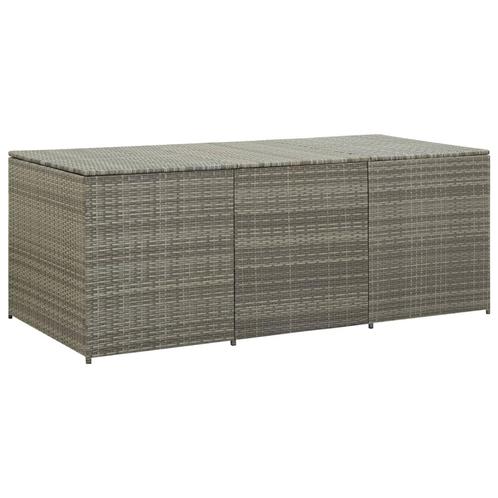 vidaXL Tuinbox 180x90x70 cm poly rattan grijs, Tuin en Terras, Bergingen en Tuinkasten, Nieuw, Verzenden