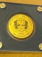 Congo. 100 Francs Fascination Gold - African Springbok. ,