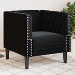vidaXL Fauteuil Chesterfield-stijl fluweel zwart, Verzenden, Nieuw