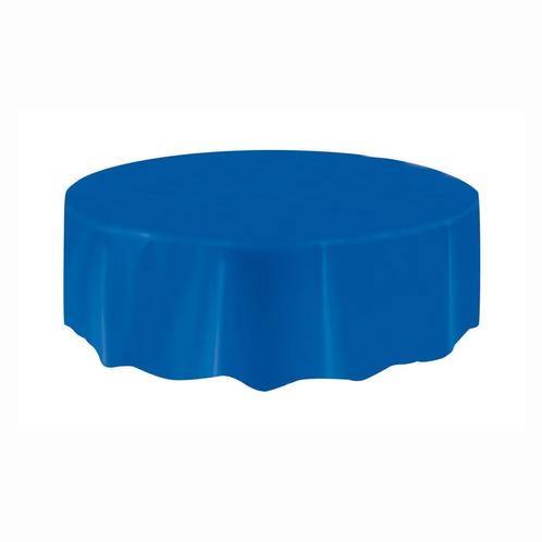 Blauw Tafelkleed Rond 2,13m, Hobby en Vrije tijd, Feestartikelen, Nieuw, Verzenden