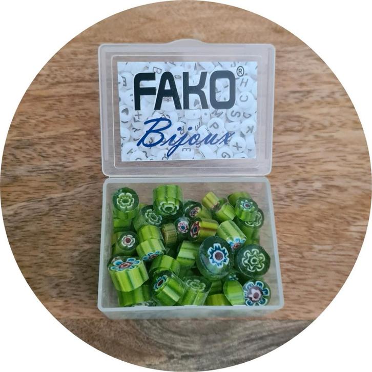 Fako Bijoux - Millefiori Glas - Sieraden Maken - 7-12mm - 50, Hobby en Vrije tijd, Kralen en Sieraden maken, Verzenden