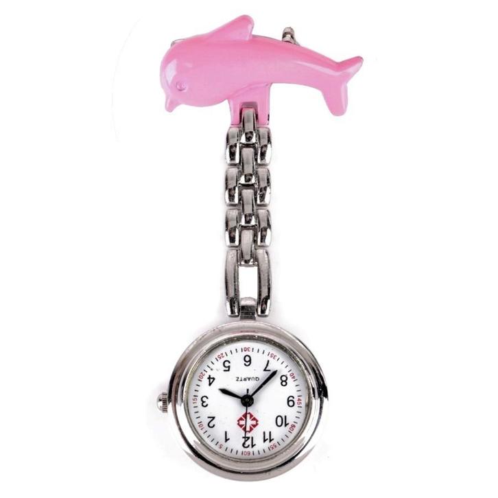 Fako - Verpleegstershorloge - Dolfijn - Roze, Bijoux, Sacs & Beauté, Montres | Femmes, Envoi