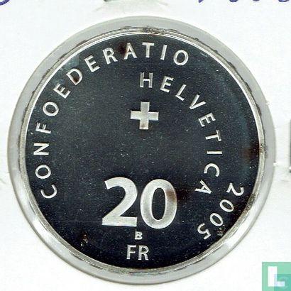 Zwitserland 20 franc 2005 (PROOF) 100th Anniversary Gene..., Postzegels en Munten, Munten | Europa | Niet-Euromunten, Losse munt