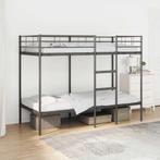 vidaXL Stapelbed zonder matras 90x190 cm staal zwart, Verzenden, Nieuw