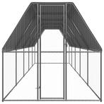 Buitenhok voor kippen 2x10x2 m gegalvaniseerd staal, Nieuw, Verzenden