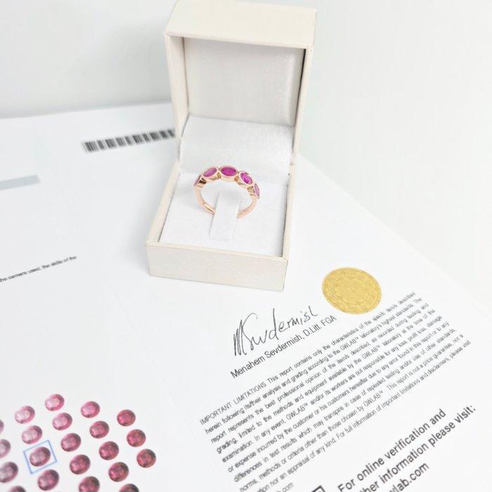 Zonder Minimumprijs - Ring - 14 karaat Roségoud - 2.02ct., Handtassen en Accessoires, Ringen