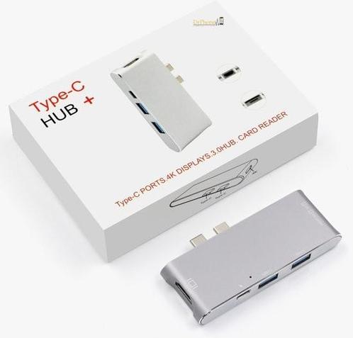 6 in 1 - Aluminium DrPhone Thunderbolt 3 - USB-C Adapter Hub, Informatique & Logiciels, Ordinateurs & Logiciels Autre, Envoi