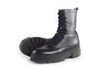 Tommy Hilfiger Veterboots in maat 37 Zwart | 5% extra, Kleding | Dames, Verzenden, Zwart, Overige typen, Gedragen