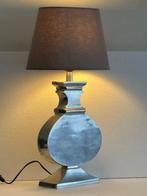 Tafellamp - Metaal /glans zilver kleurig , textiel enz. -, Antiek en Kunst