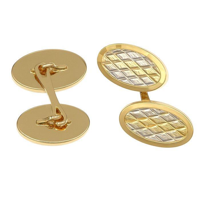 Manchetknopen - 18 karaat Geel goud, Witgoud, Handtassen en Accessoires, Antieke sieraden