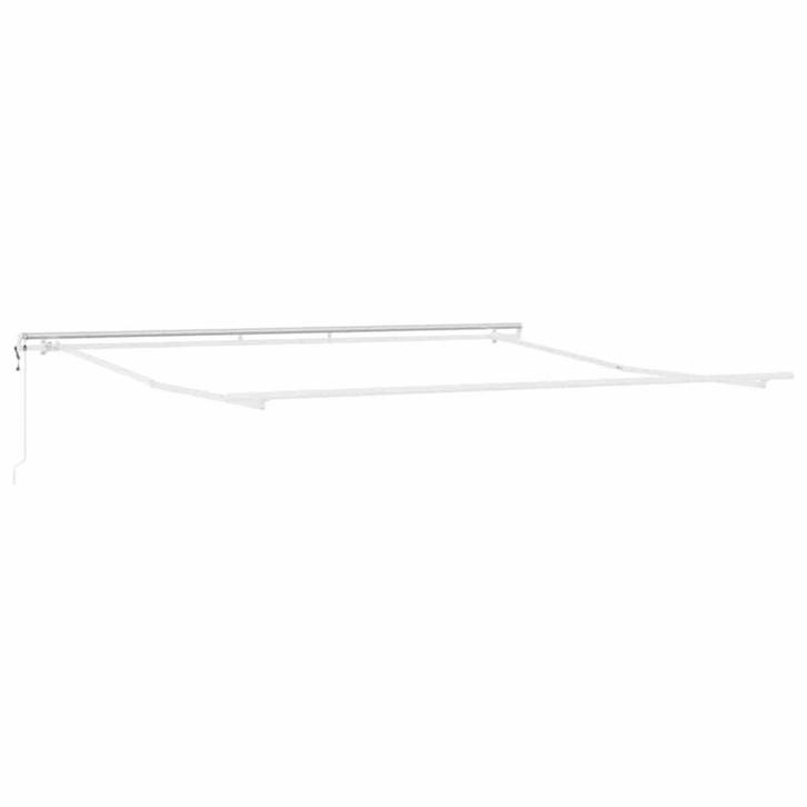 Retro Markies Wit 4x3.5m Metaal | Retour Deal (zonneluifel), Tuin en Terras, Zonneschermen, 250 cm tot 450 cm, Nieuw, 300 cm of meer