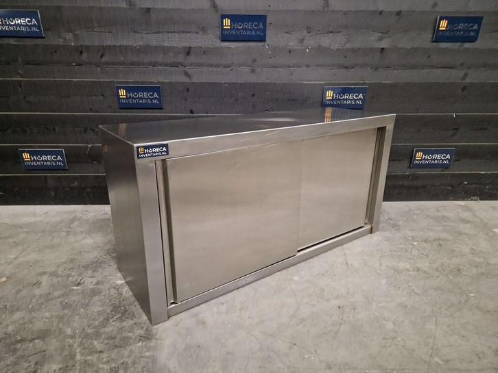 Wandkast | 2 schuifdeuren | RVS | 120 cm, Zakelijke goederen, Horeca | Meubilair en Inrichting, Gebruikt