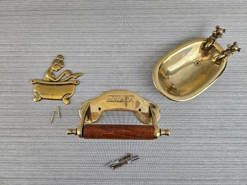 Deurbordje ,WC rolhouder , Zeepbakje - Outil de travail (3), Antiek en Kunst, Curiosa en Brocante