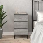 vidaXL Nachtkastje 40x35x70 cm bewerkt hout grijs sonoma, Huis en Inrichting, Slaapkamer | Nachtkastjes, Verzenden, Nieuw