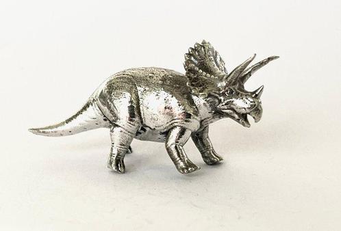 Personnage miniature - Massief zilveren Triceratops, Antiek en Kunst, Antiek | Zilver en Goud