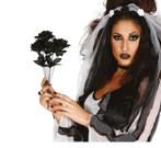 Halloween Zwarte Rozen Tak 35cm, Hobby en Vrije tijd, Verzenden, Nieuw