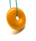 Baltische barnsteen hanger in donutvorm, amulet, 31 mm -