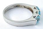 Ring - 18 karaat Witgoud Aquamarijn, Handtassen en Accessoires, Antieke sieraden
