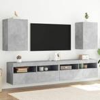 vidaXL Tv-wandmeubels 2 st 40,5x30x60 cm bewerkt hout, Huis en Inrichting, Kasten |Televisiemeubels, Nieuw, Verzenden