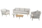 Taste by 4 Seasons Eva loungeset latte met 2 Emma tafels, Tuin en Terras, Nieuw
