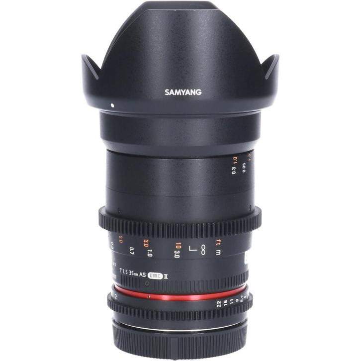 Samyang 35mm T1.5 ED AS IF UMC VDSLR II Canon EF CM2890, Audio, Tv en Foto, Foto | Lenzen en Objectieven, Overige typen, Gebruikt