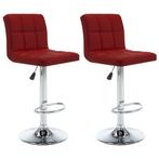 vidaXL Tabourets de bar lot de 2 rouge bordeaux, Verzenden