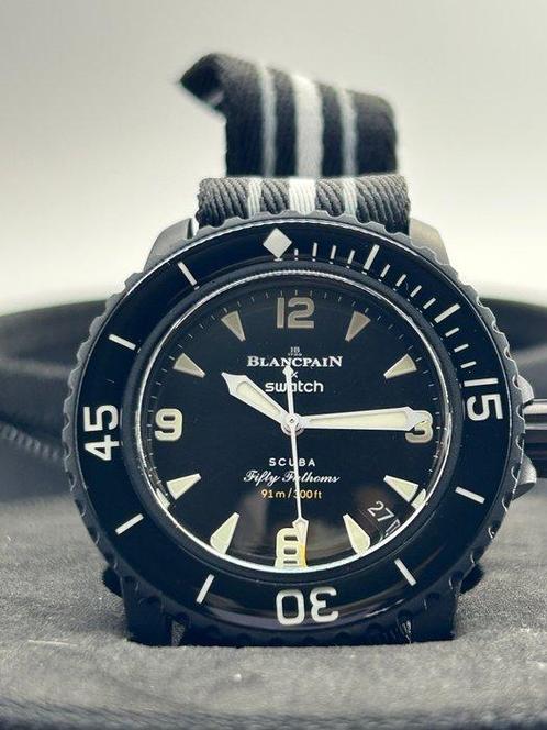 Swatch x Blancpain - Scuba Fifty Fathoms Ocean of Storms -, Handtassen en Accessoires, Horloges | Heren