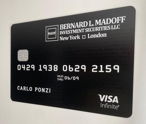 Harissart (1982) - Bernard Madoff - (Dis)credit Card - Carlo, Antiquités & Art, Art | Peinture | Moderne