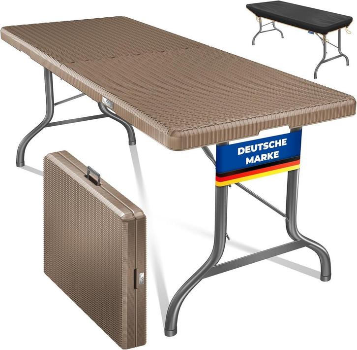 KESSER® Buffettafel, inklapbaar, kunststof, 183 x 76 cm, rot, Huis en Inrichting, Woonaccessoires | Overige, Verzenden