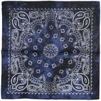 Fako Fashion® - Paisley Bandana - Tie Dye - Acid Wash - Navy, Verzenden, Nieuw