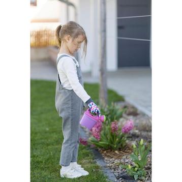 Kinderhandschoen joy, 4-6 jaar, gebreide boord, vlinders -