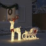 vidaXL Kerstdecoratie rendier en slee 100 LEDs koudwit, Diversen, Verzenden, Nieuw