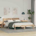 vidaXL Bedframe met hoofdeinde Bruin 160 x 200 cm Massief, Huis en Inrichting, Verzenden, Nieuw