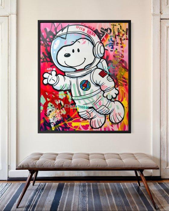 CASPA - Snoopy Astronaut, Antiek en Kunst, Kunst | Schilderijen | Modern