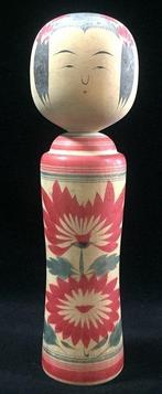 Set van 2 / Japanse vintage houten Kokeshi poppen (H: 26-27, Antiek en Kunst