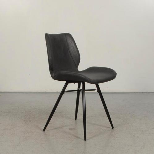Kantinestoel Åmåle - Zwart ecoleder - 4-poot onderstel, Huis en Inrichting, Stoelen, Gebruikt, Ophalen of Verzenden