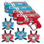 4 Connect laserguns Rood/Blauw + 4 Connect Vesten, Ophalen of Verzenden, Nieuw