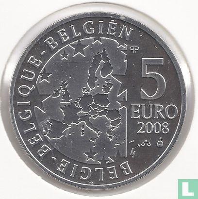 België 5 euro 2008 (PROOF - kleurloos) 50 years of the S.., Postzegels en Munten, Munten | België, Losse munt, Goud, Zilver, Verzenden