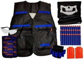 Commando-outfit - jongens - 3+ - zwart/blauw/oranje - 54,...