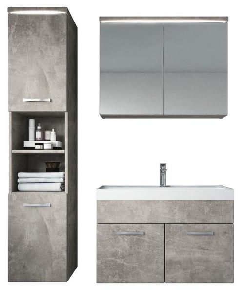 Badkamermeubel Set Paso 80 x 40 cm Beton Grijs Badmeubel, Huis en Inrichting, Badkamer | Badkamermeubels, Nieuw, Verzenden