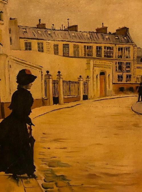 European school (XX), After Jean Béraud - LAttente (Rue de, Antiek en Kunst, Kunst | Schilderijen | Klassiek