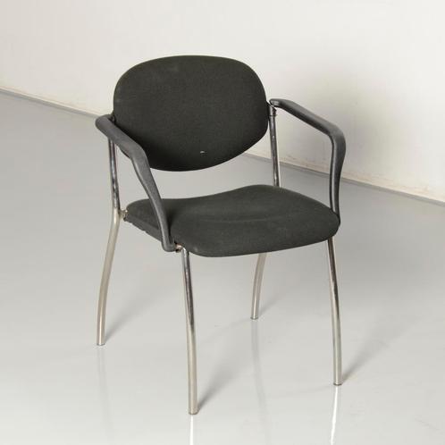 Frontseat vergaderstoel - Zwart, Huis en Inrichting, Stoelen, Gebruikt, Ophalen of Verzenden