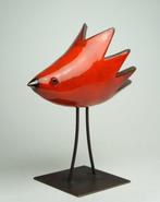 Urszula Despet - sculptuur, Red Bird - 21 cm - Keramiek