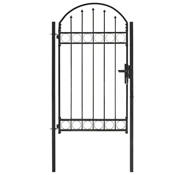 Tuinpoort Staal Gebogen 100x175 | Tweede Kansje | OP = OP, Tuin en Terras, Tuinhekken en Hekwerk, Met poort, Nieuw, IJzer, Tuinhek