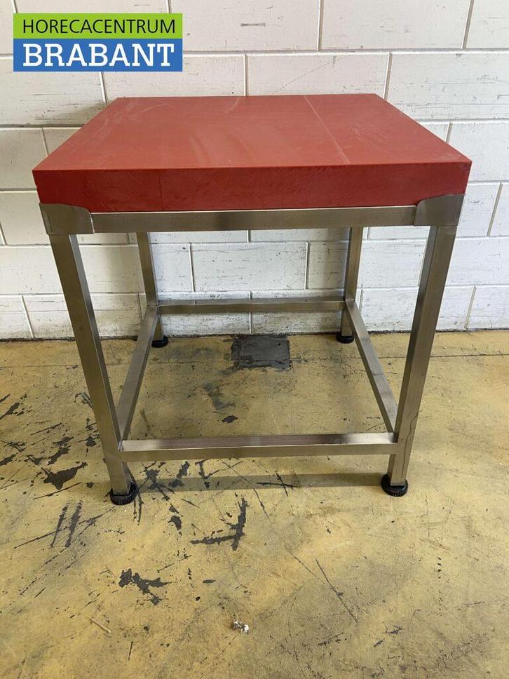 RVS HCB Polyethylene PE Hakblok 80 x 80 cm Horeca Slagerij, Zakelijke goederen, Horeca | Meubilair en Inrichting, Ophalen of Verzenden