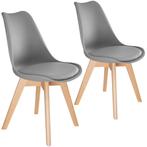 tectake Eetkamerstoelen Frederikke - grijs, Set van 2, Huis en Inrichting, Stoelen, Verzenden, Nieuw