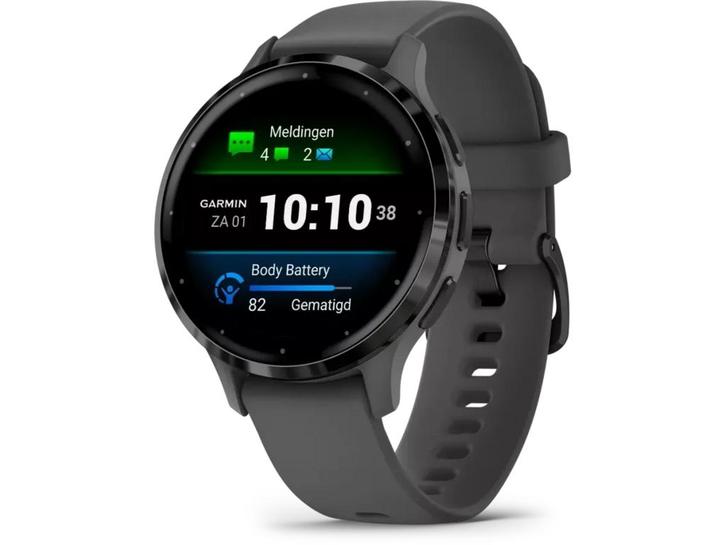 Garmin Venu 3S - Smartwatch - AMOLED-scherm 1,2 - Grijs, Handtassen en Accessoires, Smartwatches, Zo goed als nieuw, Verzenden