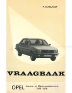 1975 - 1978 OPEL ASCONA B | MANTA B, VRAAGBAAK NEDERLANDS